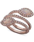 Lonna & Lilly Pave & Stone Spiral Ring