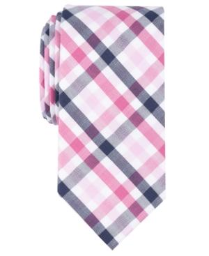 Bar Iii Men's Herringbone Triple Gingham Skinny Tie, Created For Macy's