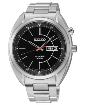 Seiko Watch, Men's Kinetic Stainless Steel Bracelet 41mm Smy119