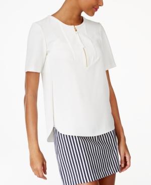 Trina Turk Side-split Zip-up Top