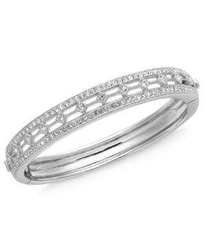 Eliot Danori Bracelet, Silver-tone Crystal Track Bangle