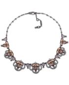 Jenny Packham Hematite-tone Crystal Openwork Collar Necklace, 16 + 2 Extender