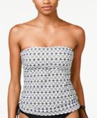 Hula Honey Sand Trap Ikat-print Strapless Tankini Top Women's Swimsuit