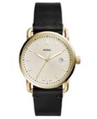 Fossil Men's Commuter Black Leather Strap Watch 42mm