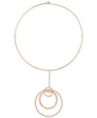Swarovski Rose Gold-tone Pave Multi-circle Statement Necklace
