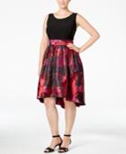Sl Fashions Plus Size Brocade High-low Dress
