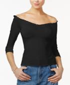 Guess Floral-print Off-the-shoulder Top