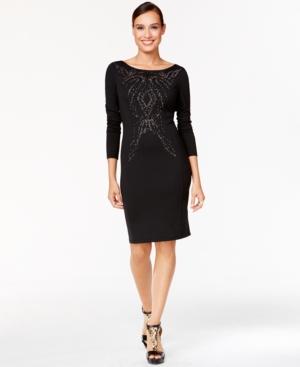 Thalia Sodi Scoop-back Studded Bodycon Dress, Only At Macy's