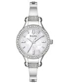 Bulova Watch, Women's Stainless Steel Bracelet 96l128