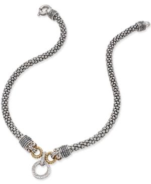 Diamond Mesh Drama Necklace (3/8 Ct. T.w.) In Sterling Silver And 14k Gold-plated Sterling Silver