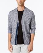 Calvin Klein Men's Mixed Media Cardigan