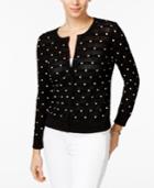 Charter Club Stripes And Dots Cardigan, Only At Macy's