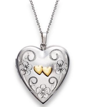 Sterling Silver And 14k Gold Necklace