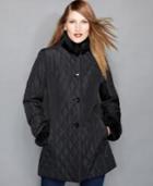 The Fur Vault Rabbit-fur-trimmed Quilted Barn Jacket