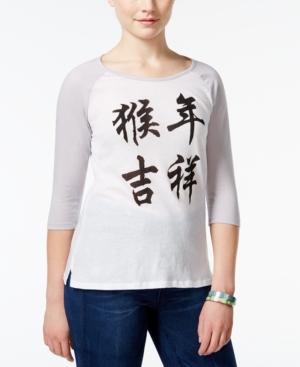 Pretty Rebellious Juniors' Year Of The Monkey Baseball T-shirt