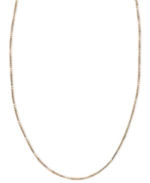 14k Pink Gold Necklace, 16-20 Box Chain