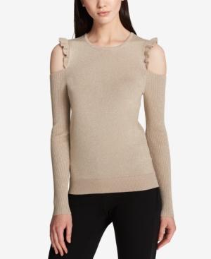 Dkny Ruffled Cold Shoulder Sweater, A Macy's Exclusive Style