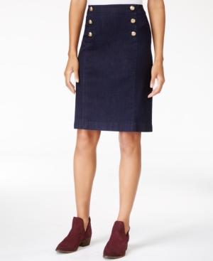 Maison Jules Denim Sailor Skirt, Created For Macy's