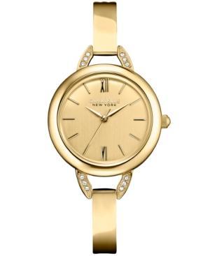 Caravelle By Bulova Women's Gold-tone Stainless Steel Bangle Bracelet Watch 21mm 44l129