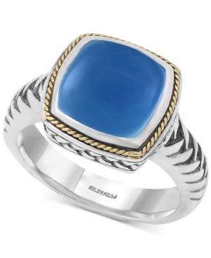 Serenity By Effy Chalcedony Quartz Ring (5 Ct. T.w.) In Sterling Silver With 18k Gold Accents