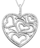 Effy Diamond Diamond Hearts (1-1/10 Ct. T.w.) In 14k White Gold