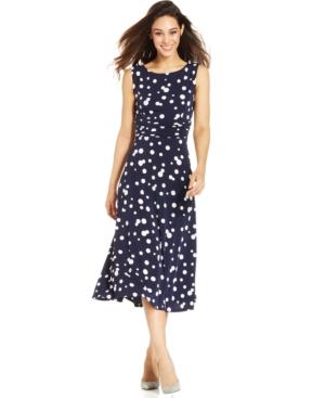 Jessica Howard Polka-dot Tea-length Dress