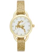 Women's Gold-tone Glitter Strap Watch 30mm, Only At Macy's