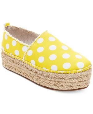 Betsey Johnson Flounce Flatform Floral Espadrille Flats Women's Shoes