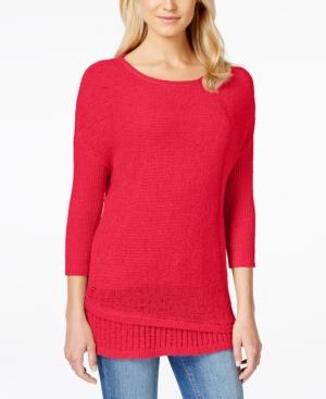 Calvin Klein Jeans Crew-neck Three-quarter-sleeve Sweater
