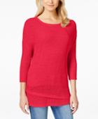 Calvin Klein Jeans Crew-neck Three-quarter-sleeve Sweater