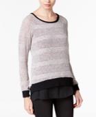 Bar Iii Asymmetrical Contrast Sweater, Created For Macy's