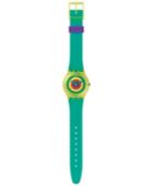 Swatch Women's Swiss Vitamin Booster Sport Mixer Green Silicone Strap Watch 34mm Gj135