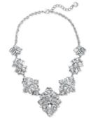 Charter Club Silver-tone Crystal Cluster Statement Necklace, 17 + 2 Extender, Created For Macy's