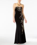 Jump Juniors' Strapless Embellished Gown