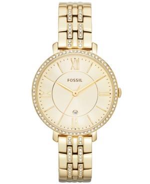 Fossil Women's Jacqueline Gold-tone Stainless Steel Bracelet Watch 36mm Es3547