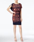 Sangria Animal-print Blouson Dress