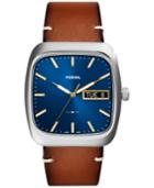 Fossil Men's Rutherford Brown Leather Strap Watch 38x41mm Fs5334