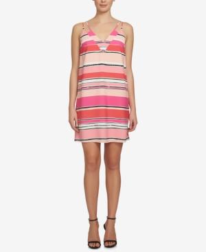 Cece Strappy Striped Shift Dress