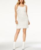 Glam By Glamorous Adjustable Shaggy Mini Dress, Created For Macy's