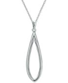 Giani Bernini Polished Open Teardrop Pendant Necklace In Sterling Silver, Only At Macy's