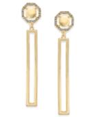 Thalia Sodi Gold-tone Pave Linear Drop Earrings, Created For Macy's