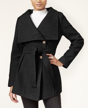 Jessica Simpson Asymmetrical Belted Walker Coat