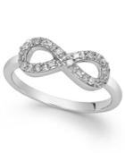 Diamond Infinity Ring In Sterling Silver (1/10 Ct. T.w.)