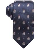 Club Room Men's Bulldog Santa Hat Silk Tie, Created For Macy's