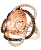 Le Vian Crazies Collection Morganite, White Topaz And Smoky Quartz (8-1/4 Ct. T.w.) Ring In 14k Rose Gold