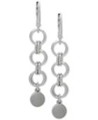 Dkny Gold-tone Circle Linear Drop Earrings, Created For Macy's