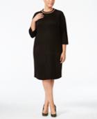 Calvin Klein Plus Size Chain-trim Sweater Dress
