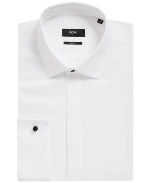 Boss Men's Slim-fit Cotton Tuxedo Shirt