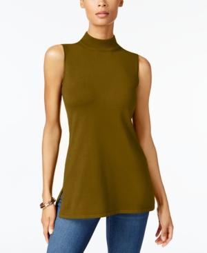 Jm Collection Sleeveless Mock-turtleneck Sweater, Created For Macy's