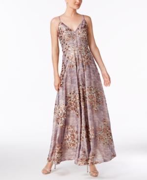 Calvin Klein Embroidered Lace Gown